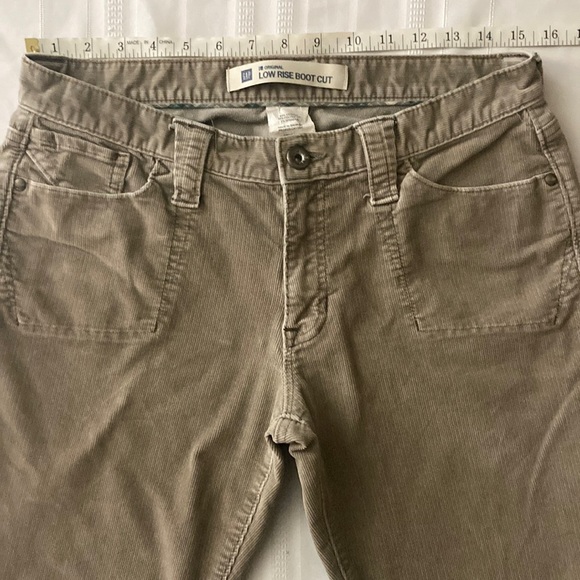 GAP Low Rise Boot Cut Corduroy Jeans Pants Size 10R 1% Spandex - Picture 7 of 13